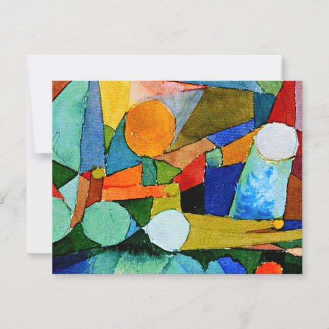 Carte Paul Klee : Couleurs Formes art abstrait (Devant)
