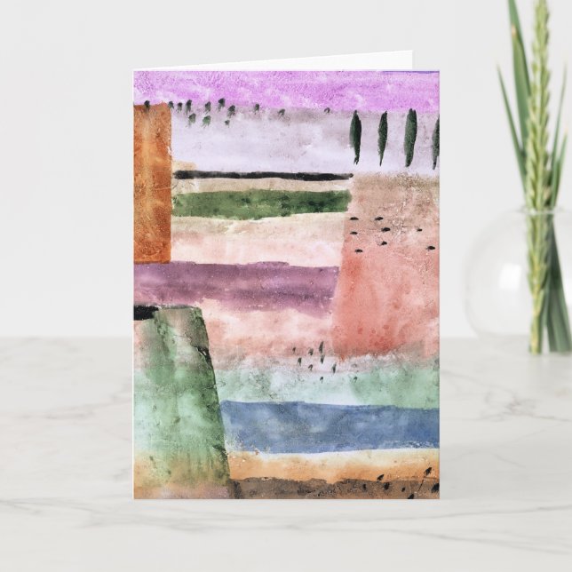 Carte Paul Klee, Paysage aux peupliers, (Devant)