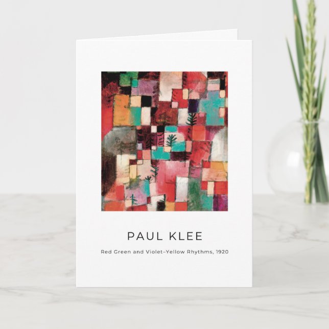 Carte Paul Klee, Rouge Vert et Violet Jaune - Beaux-Arts (Devant)