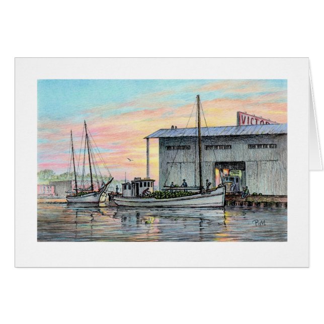 Carte Paul McGehee "Baltimore Harbour-The Long Doc (Devant Horizontal)