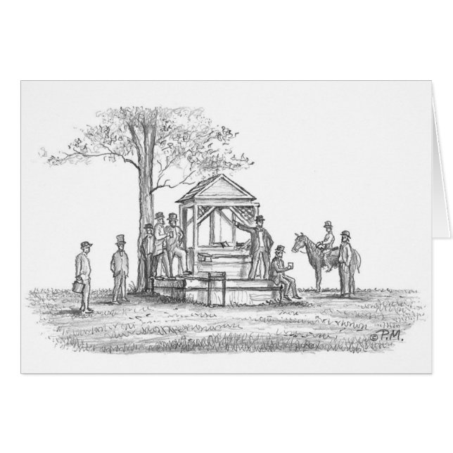 Carte Paul McGehee "Meeting at the Well" (Devant Horizontal)