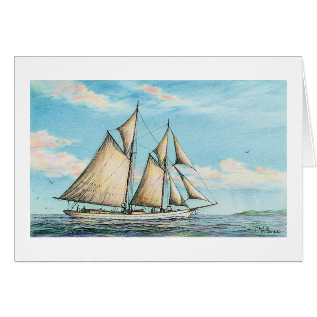 Carte Paul McGehee "Schooner Jamaïcain" (Devant Horizontal)