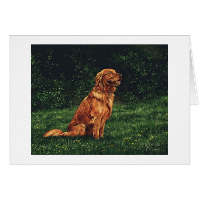 Carte Paul McGehee "The Golden Retriever" (Devant Horizontal)