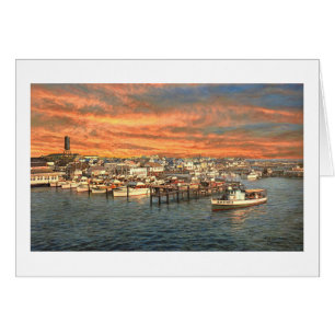 Carte Paul McGehee "Yacht Basin (1950) Ocean City"