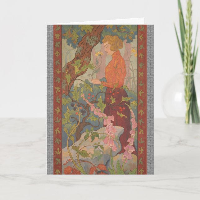 Carte Paul Ranson Les Digitales Foxglove CC0119 Annivers (Devant)