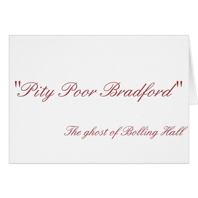 Carte pauvre de Bradford de pitié (Devant horizontal)