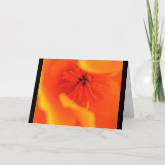 Carte Pavot "coeur" NOTECARD/BLANK de CA