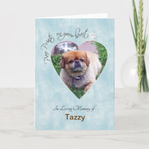 Carte "Paw Prints on Your Heart" Dog custom photo
