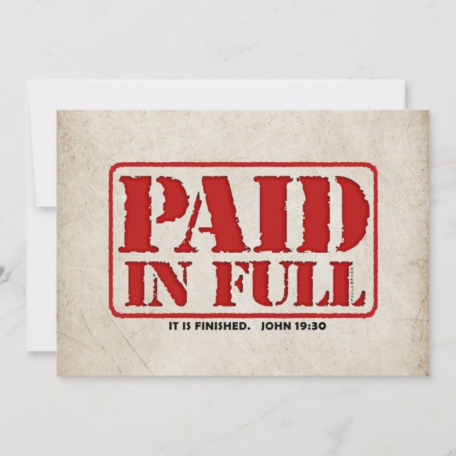 Carte Payé en entier (Devant)