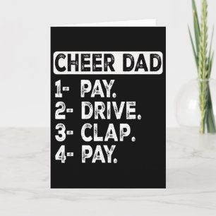 Carte Payer Conduire Applaudir Acclamer Papa Cheerleadin