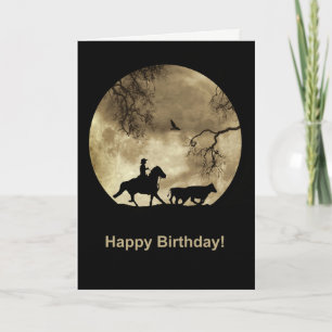 Carte Pays Cowboy Western Joyeux anniversaire