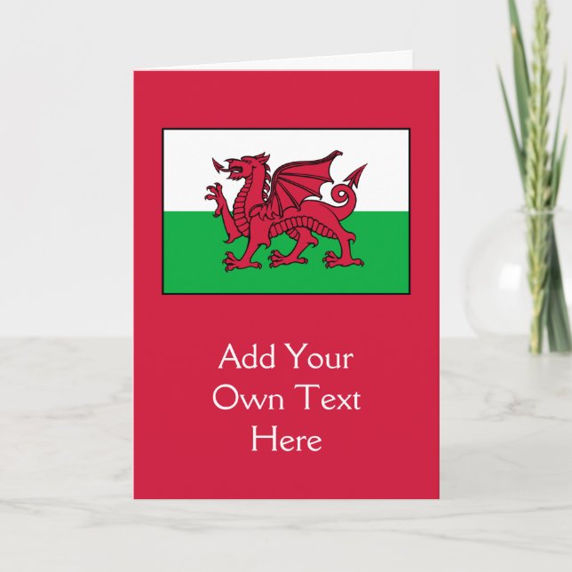 Carte Pays de Galles - Drapeau gallois (Devant)