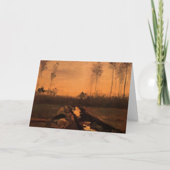 Carte Paysage à Dusk par Vincent van Gogh (Devant)