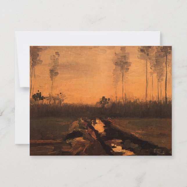 Carte Paysage à Dusk par Vincent van Gogh (Devant)