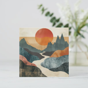 Carte Paysage Abstrait de Boho (5)