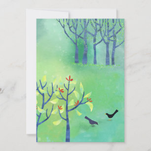Carte Paysage Abstrait vert moderne