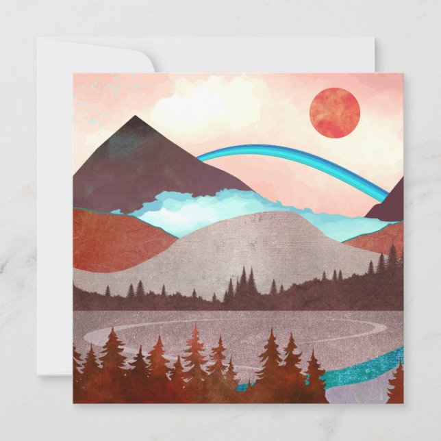 Carte Paysage Blue Rainbow (Devant)