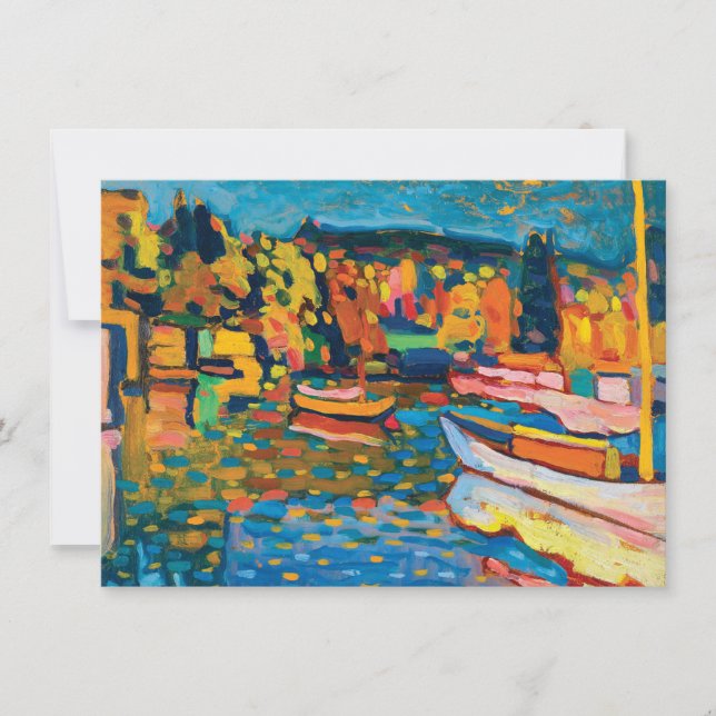 Carte Paysage d'automne avec bateaux de Wassily Kandinsk (Devant)