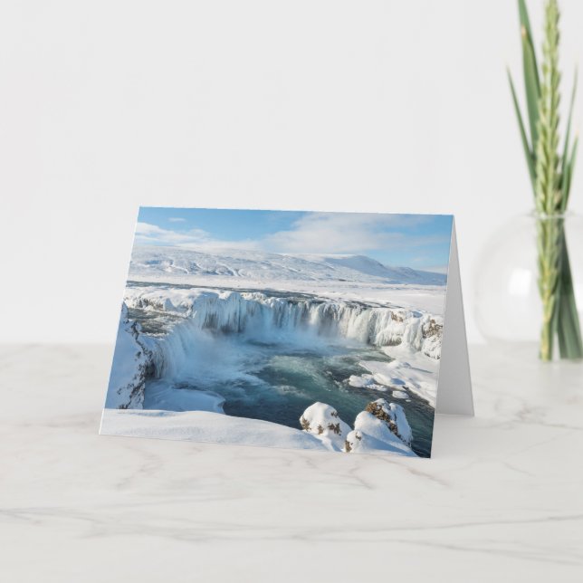 Carte Paysage de la cascade de Godafoss (Devant)