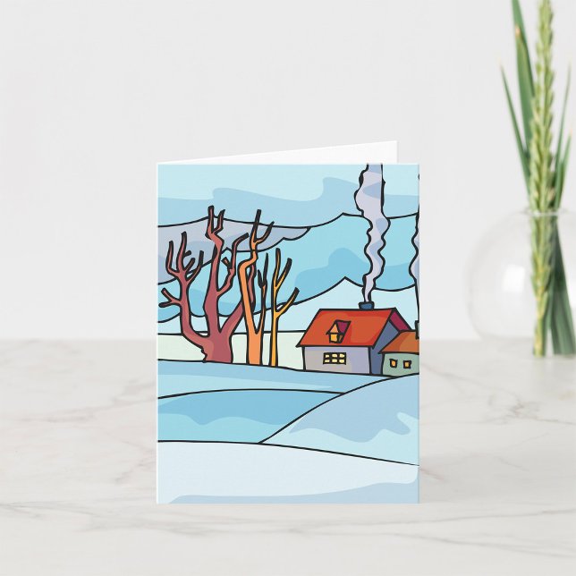 Carte Paysage de la maison d'hiver (Créateur téléchargé)