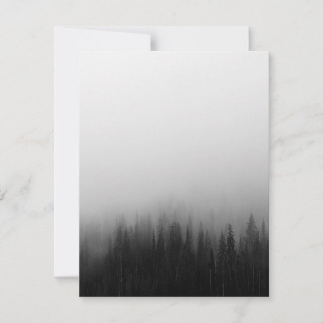 Carte Paysage de la nature forestière Scène Foggy Mystic (Devant)