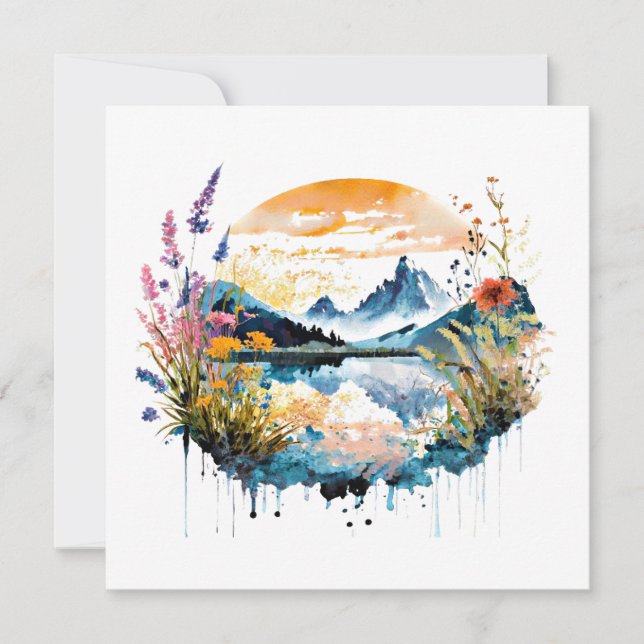 Carte Paysage de montagne (Devant)
