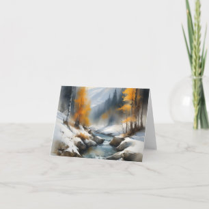 Carte Paysage de rivière d'hiver serein
