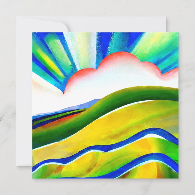 Carte Paysage de Sunburst Rainbow (Devant)