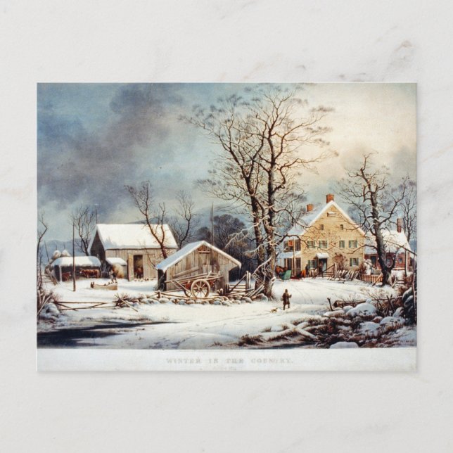 Carte Paysage d'hiver (Devant)