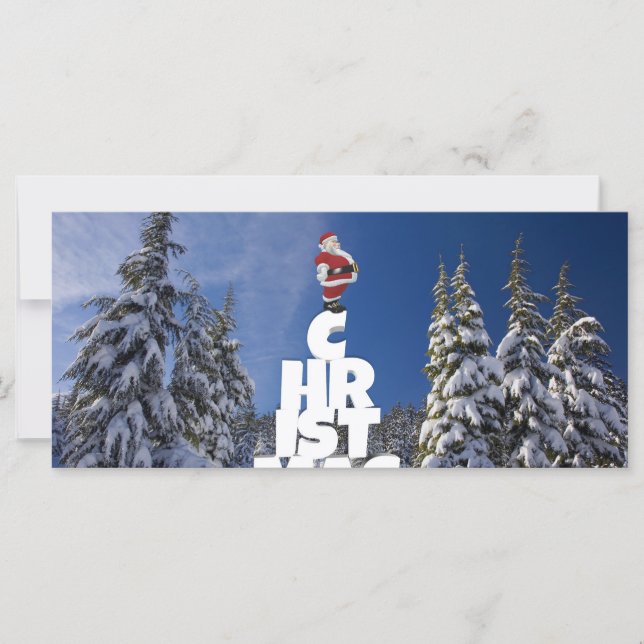 Carte Paysage d'hiver de Noël (Devant)