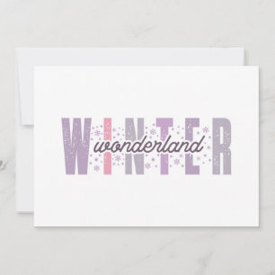 Carte Paysage d'Hiver Merveilleux - Art typographique fe