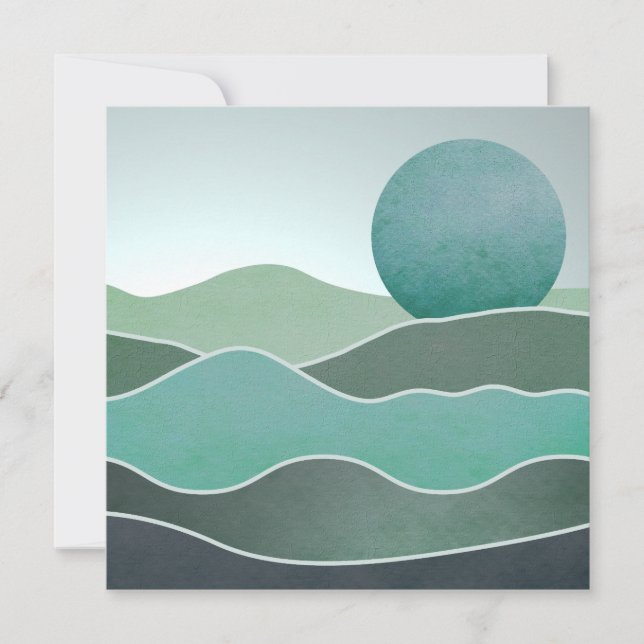 Carte Paysage du monde Turquoise (Devant)