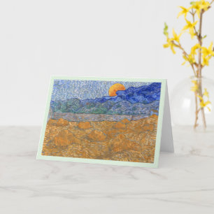 Carte Paysage du soir avec la lune montante par Van Gogh