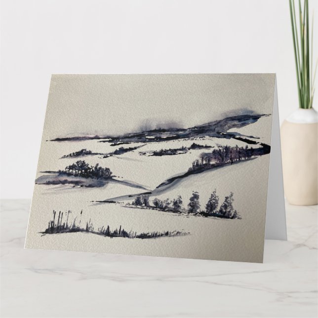 Carte Paysage enneigé    (Devant)