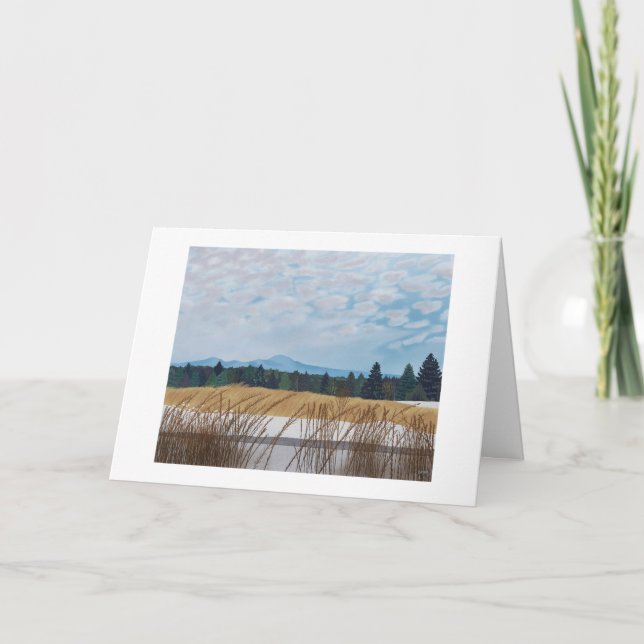 Carte Paysage hivernal de montagne rustique (Devant)