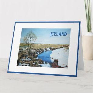 Carte Paysage islandais Art de Noël par Pola.B.Alex