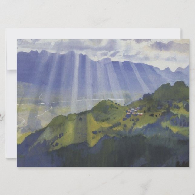 Carte Paysage montagnard en Suisse (Devant)