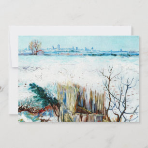 Carte Paysage neigeux avec Arles par Vincent van Gogh