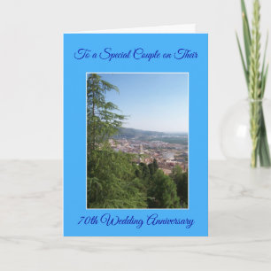Carte Paysage Personnalisé 70e anniversaire de Mariage