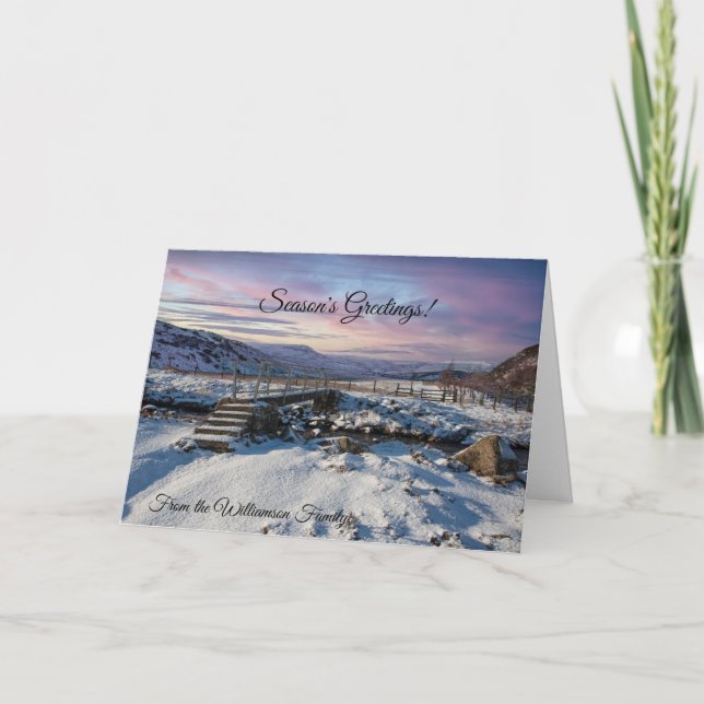 Carte Paysage Pittoresque de Noël d'hiver (Devant)