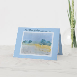 Carte Paysage Pittoresque d'hiver Salutations d'annivers