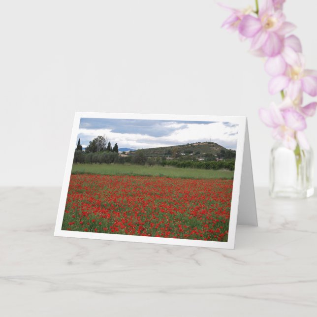 Carte Paysage Poppy Field (Orchidée)