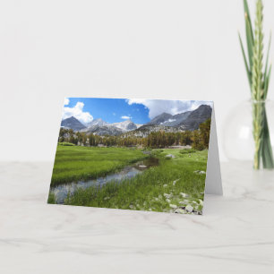 Carte Paysage rural du ruisseau et des montagnes, vierge