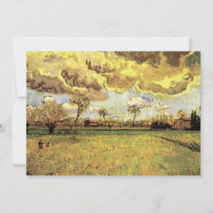 Carte Paysage sous un ciel orageux par Vincent van Gogh