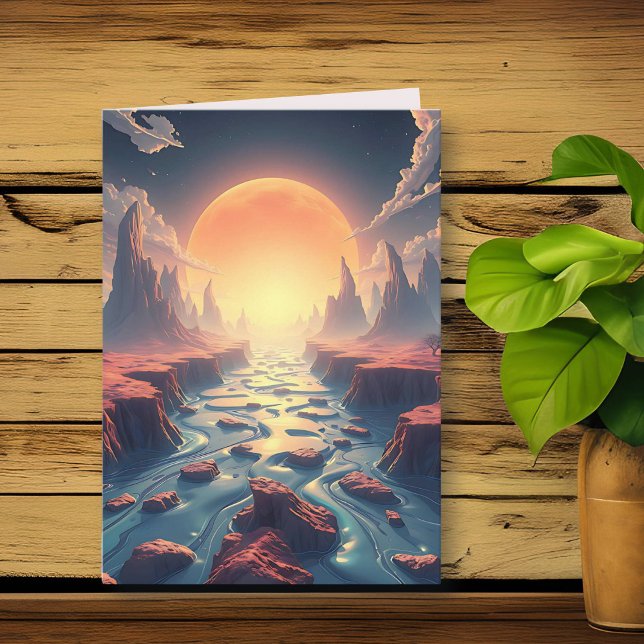 Carte Paysage surréaliste | Anniversaire magique (Créateur téléchargé)