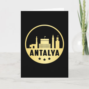 Carte Paysage urbain d'Antalya Turquie Cadeau drôle