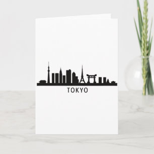 Carte Paysage urbain du Japon   Silhouette de la skyline