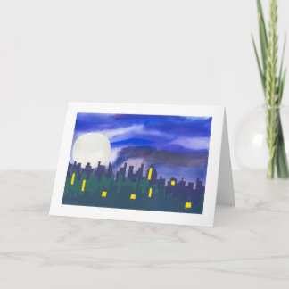 Carte Paysage urbain la nuit