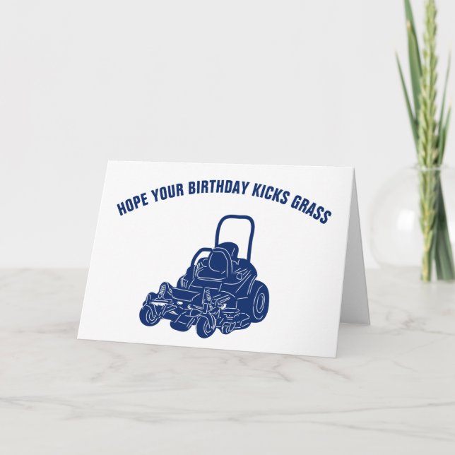 Carte Paysagistes Fanny Lawn Mower Anniversaire (Devant)
