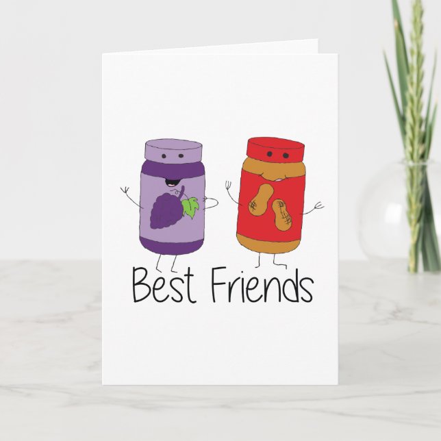 Carte PB et J Best Friends Pb et J BFF Dessin (Devant)